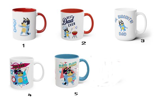 Custome Mug - BlueyDad DAD Mug - BlueyDad Dad Bandit Coffee Mug - Rad Dad Fathers Day Gift- Fathers Day Gift