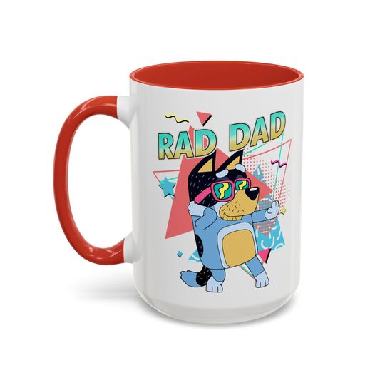 Rad Dad Fathers Day Gift Coffee Mug - BlueyDad Theme