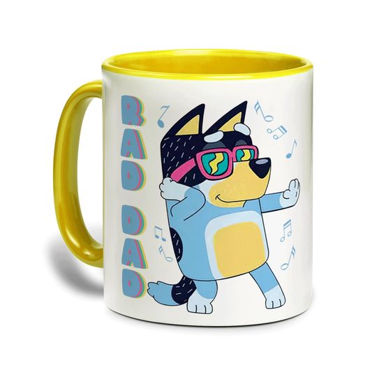 Personalized BlueyDad Best Dad Ever Mug, BlueyDad Father's Day, BlueyDad Coffee Mug For Dad, BlueyDad Birthday Daddy, Bandit Heeler, BlueyDad And Bingo