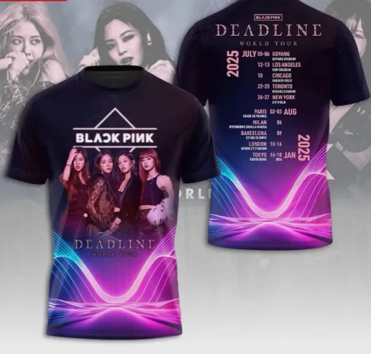 BLACKPINK Deadline World Tour 2025 3D T- Shirt