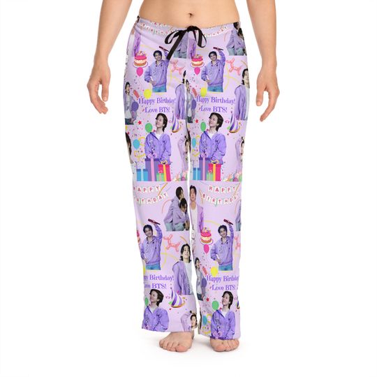 BTS Women's Pajama Pants, Kpop Sleep Pants, BTS Loungewear, Gift for Kpop Fans, Namjoon, Yoongi, JK