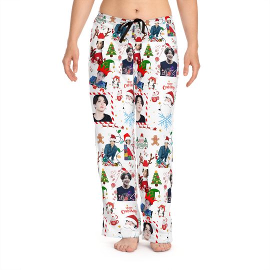 BTS Jungkook Christmas Women's Pajama Pants - K-Pop Holiday Loungewear