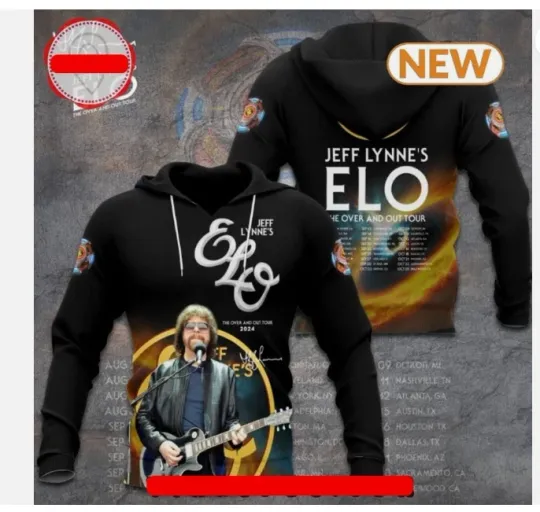 Jeff Lynne ELO The Over And Out Tour Hoodie 3d