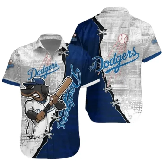 Los Angeles Dodgers Mascot Hawaiian Shirt