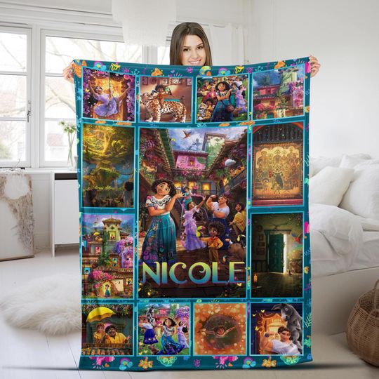 Personalized Disney Encanto Blanket/Encanto Sherpa Blanket/Disney Encanto Blanket/Custom Encanto Blanket/Disney Blanket