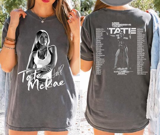 Comfort Colors Tate McRae 2025 Concert Shirt - Miss Possessive Tour Merchandise
