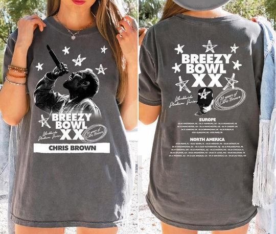 Chris Brown Vintage Middle Finger Unisex T-Shirt, Concert 2025 Breezy Bowl Graphic Tee, Y2K Music T-Shirt