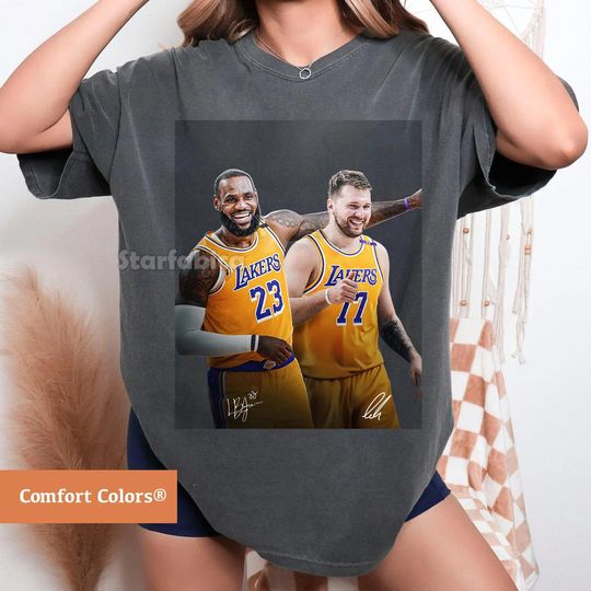 Luka Doncic x Lebron James Comfort Colors Shirt, Basketball Tee
