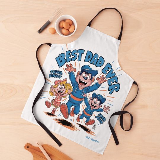 Custom BlueyDad Dad Shirt, Best Dad Ever BlueyDad Shirt,BlueyDad Father's Day Shirt,Cool Dad Club Shirt,Dad Birthday Gift,BlueyDad Family Matching Apron