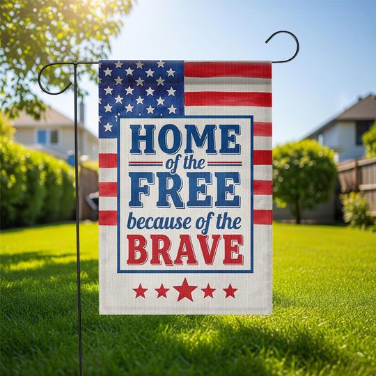 Fourth of July Garden Flag - Patriotic Red, White, and Blue Yard Decor