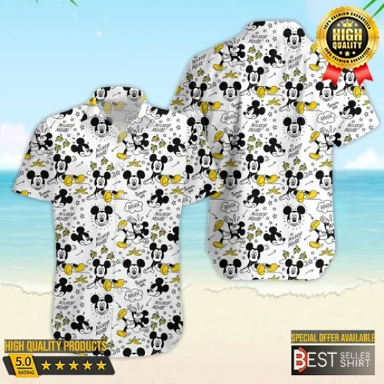 Disney Mickey Mousey Banana Disney Hawaiian Shirt