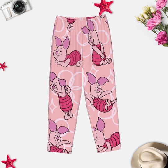 Piglet Pajamas Pants, Winnie the Pooh Pajamas Set, Pooh Bear Cartoon Pyjamas Pants, Magic Kingdom Party Gift, Winnie Pooh Pajama