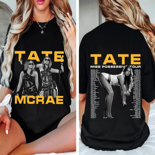 Tate McRae Miss Possessive Tour 2025 Double Sided T-Shirt