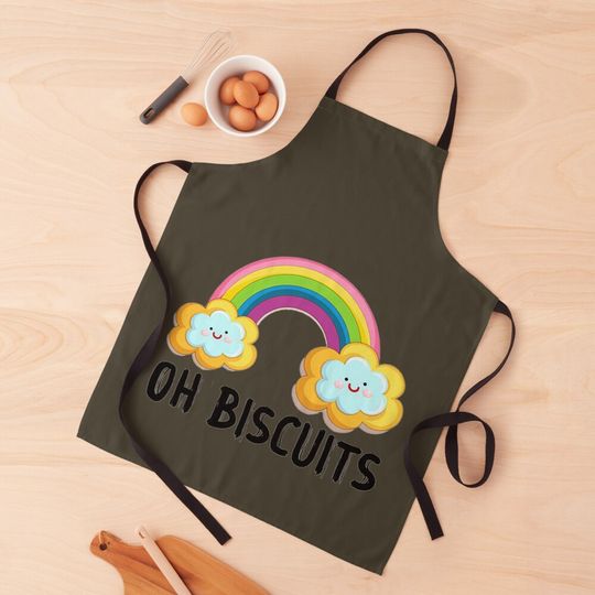 BlueyDad Oh Biscuits, Mum Dad Cartoon, Mother's Father's Day Apron