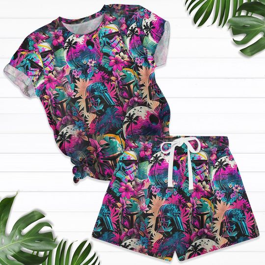 Star Wars T-Shirt And Women Shorts, Disney Pajamas, Darth Vader Boba Fett Stormtrooper Shirt, Movie Beach Shirt, Disney Vacation Shirt