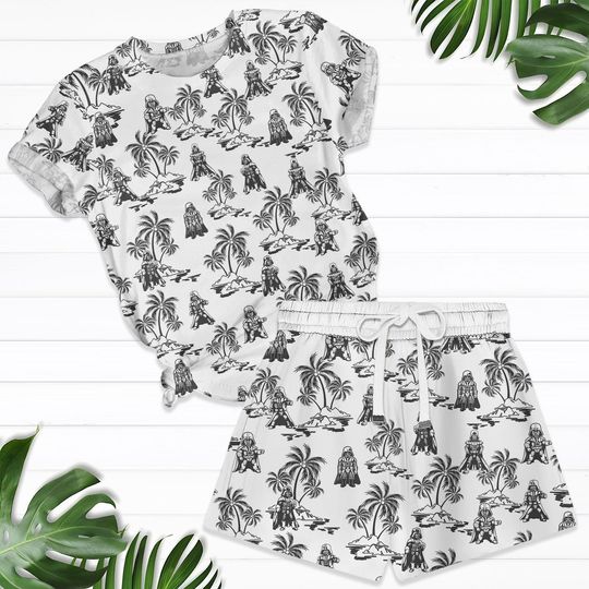 Darth Vader T-Shirt And Shorts, Disney Pajamas Set, Star Wars Shirt, Movie Beach Shirt, Family Disney Vacation Shirt, Gifts For Her