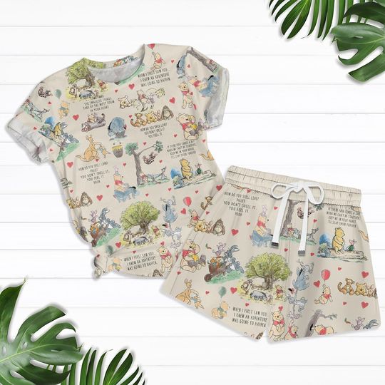 Winnie The Pooh And Friends T-Shirt And Shorts, Disney Pooh Shirt, Pooh Bear And Co Tee, Movie Cartoon Shirt, Disney Family Shirt