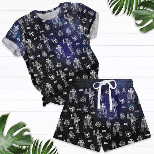 Vintage Disney Star Wars T-Shirt And Shorts, Star Wars Shirt, Galaxy's Edge Shirt, Star Wars A New Hope Faded Tee, Disneyworld Shirt