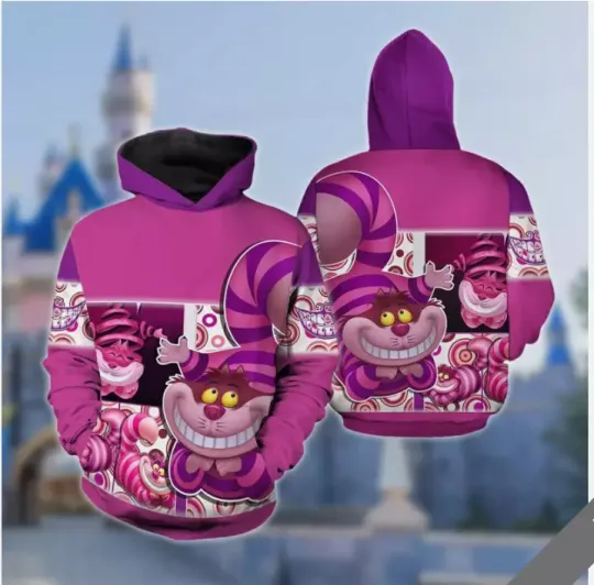 Alice In Wonderland Character Cheshire Cat Fan Gift 3D HOODIE HALLOWEEN GIFT