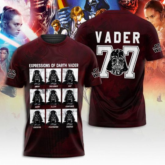 Expression Of Darth Vader Shirt, Darth Vader 77 Shirt, Star Wars Shirt, Anakin Skywalker Shirt, Disney Movie Shirt, Star Wars Day