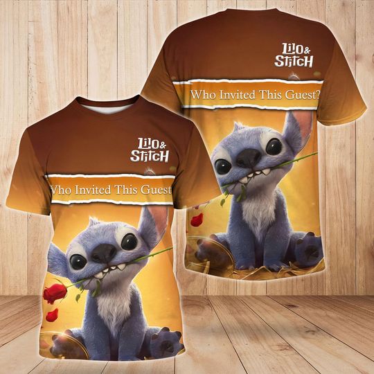 Stitch Shirt, Lilo And Stitch Shirt, Disney Movie Cartoon Shirt, Magic Kingdom Shirt, Who Invited This Guest Tee, Disneyworld