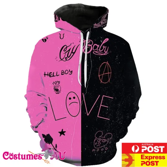 Lil Peep Rap Hip Hop Hoodie Sport 3D Printed Rapper Pullover Casual Sweater