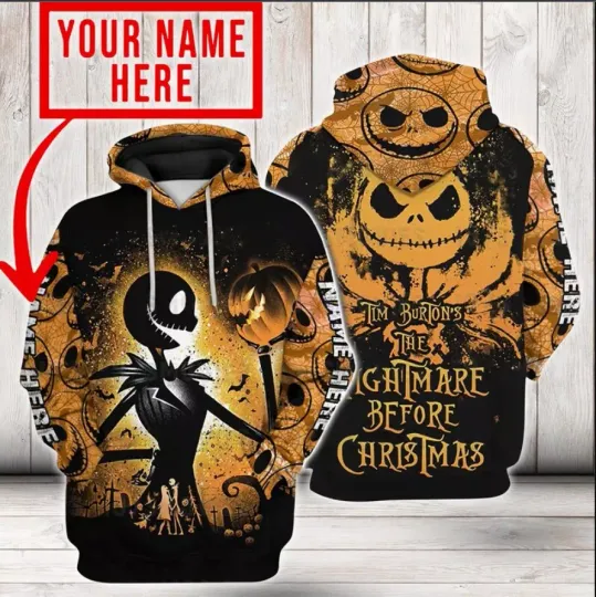 Jack Skellington 3D HOODIE Halloween Gift Best Price Christmas Gift Us Size