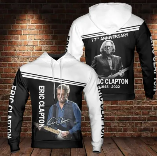 Eric Clapton Full Printed 3D Hoodie All Over Hoodie 3d - all printed  hot 2025