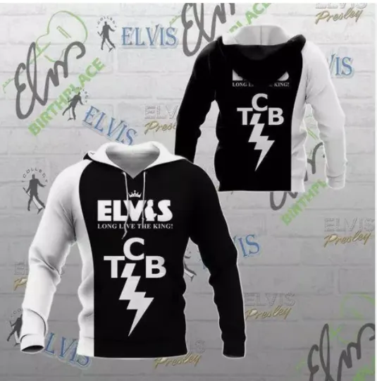3D Elvis Presley Shirts Ver1 Black All Over Hoodie 3d - all printed, hot 2025