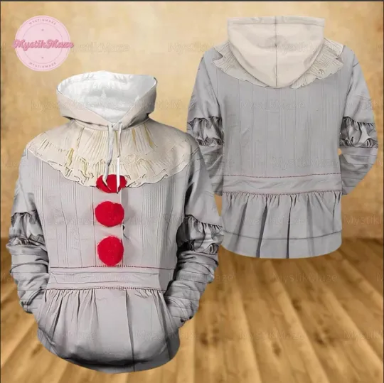 Halloween Pennywise Costume 3D HOODIE Halloween Gift Best Price Christmas Gift
