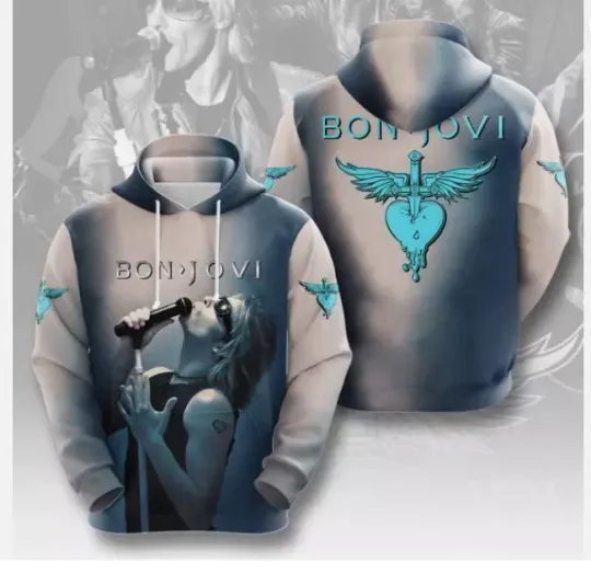 Bon Jovi 3D All Over Printed Hoodie Hoodie 3d - all printed  hot 2025