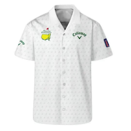 Masters Tournament Golf Callaway Hawaiian Shirt Logo Pattern White Green Golf Sp