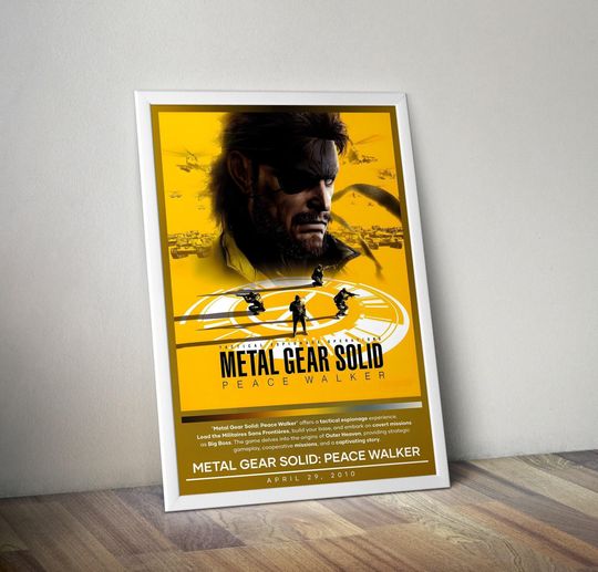Metal Gear Solid: Peace Walker Poster | Metal Gear Solid Prints | Gaming Poster | 4 Color | Video Game Poster | Wall Decor Poster | Wall Art
