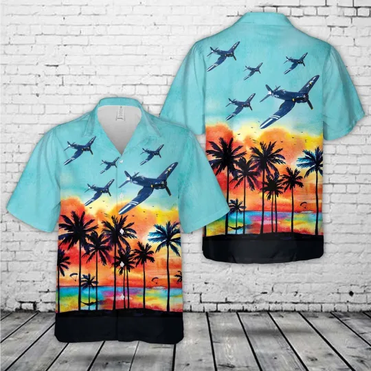 US Marine Corps VMF 512 39Mad Cossack39 Chance Vought F4U Corsair USS Gilbert Is