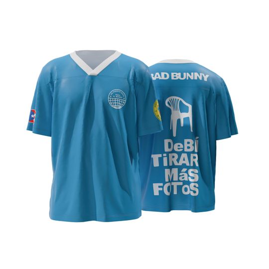 Bad Bunny Jersey, Black Short Sleeve Football Jersey, Debi Tirar Mas Fotos, Short Sleeve Jersey