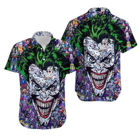 Discover Joker Hawaiian Shirt, Superhero Aloha Shirt