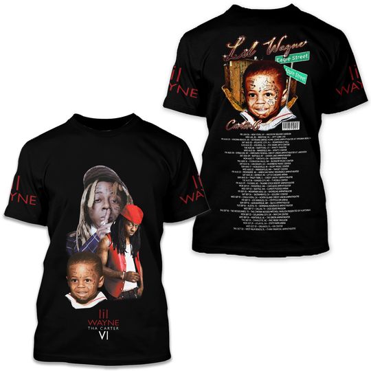 Lil Wayne 3D T-Shirt North America Tour 2025