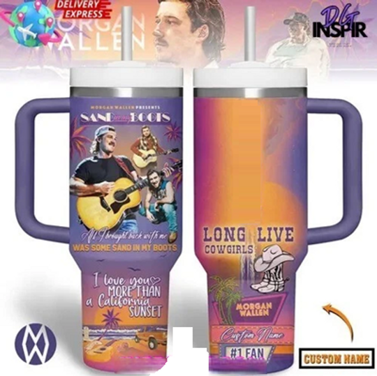 Wallen Western Sand In My Boots Limited Tumbler 40oz With Handle