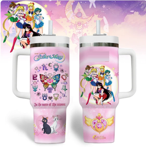 Sailor Moon Anime Custom 40 oz Tumbler with Handle