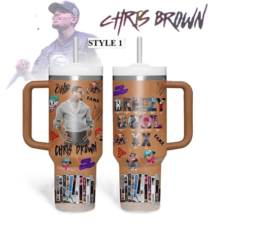 Chris Brown Breezy Bowl XX 40oz Tumbler with Handle