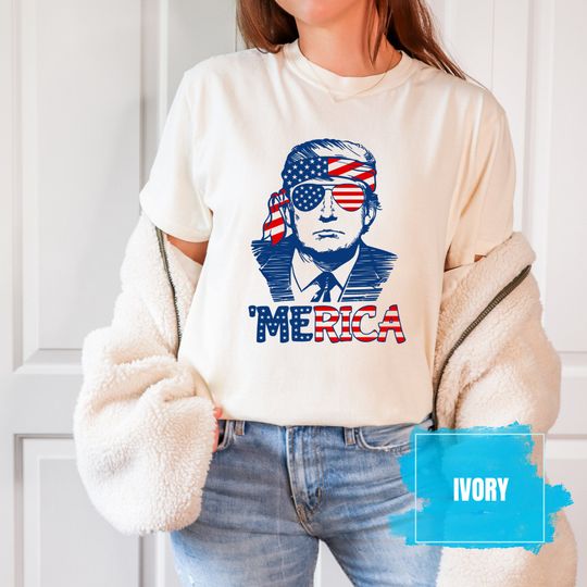Comfort Colors Trump Merica July 4th Shirt, Funny Trump Dirt 4th of July Shirt, Trump Merica Tee, Independence Day Shirt, 4th of July Gift