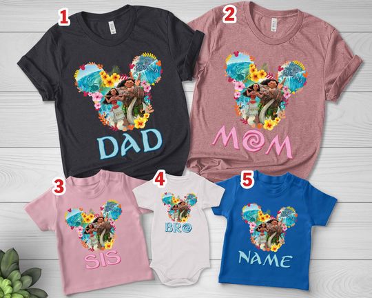 Moana Birthday T-Shirt, Princess Birthday Trip Shirt, Disney Family Shirt, Mom Dad Disney Tee, Disneyland Shirt, Maui Moana 2 Movie