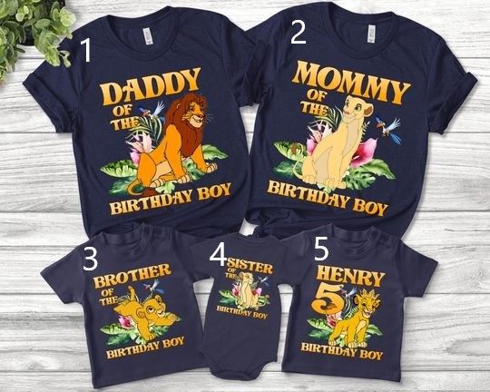 Lion King Family Birthday Shirt, Family matching shirt, Lion King birthday party shirt,Personalized birthday shirt,Simba Birthday