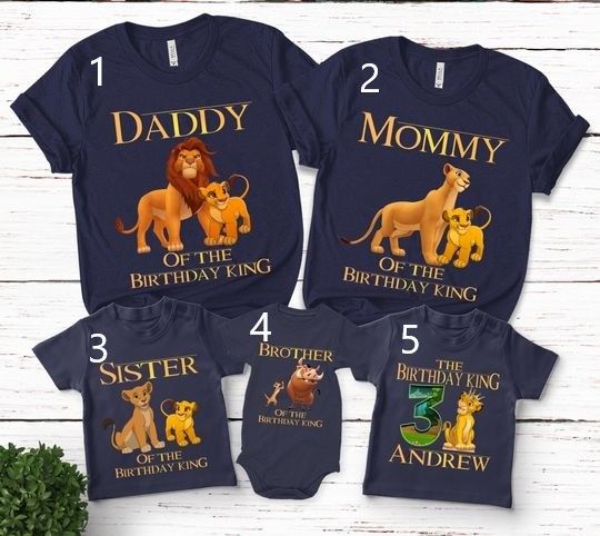 Lion King Birthday Shirt - Lion King Boy's Birthday Shirt Lion King Matching Family Shirts