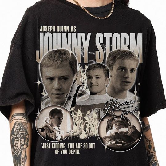 Fantastic Four First Steps Shirt, Johnny Storm Shirt, MCU Superhero Tee, Vintage Johnny Storm Superhero Shirt, MCU Fan Gift