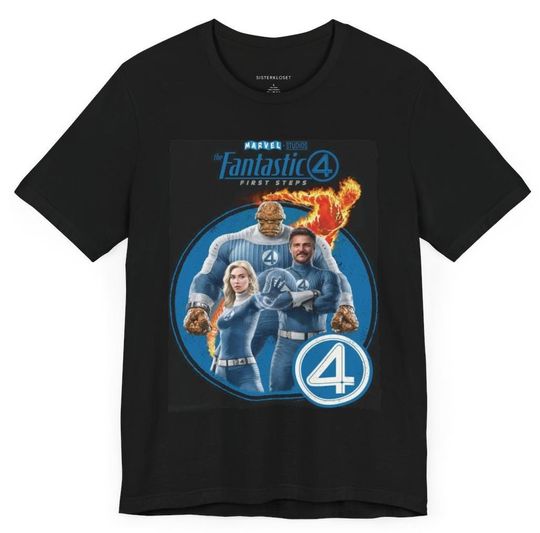 The Fantastic Four: First Steps Tee, The Fantastic Movie Shirt, Marvels Tee, Geeky Gift, Casual Wear, Perfect for Movie Nights