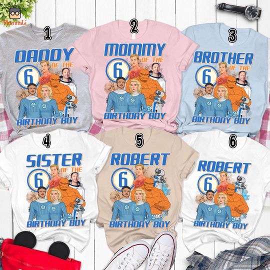 Fantastic Four First Steps Birthday Shirt, Fantastic Four Shirt, Fantastic 4 Family Birthday Shirt, Reed Richards Shirt, Johnny Storm Shirt