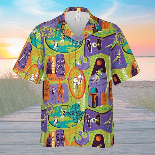 Dark Side Star Wars Tiki Shack Hawaiian Shirt