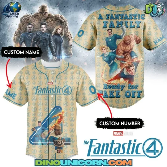 The Fantastic Four First Steps Marvel Studios Unisex Baseball Jersey