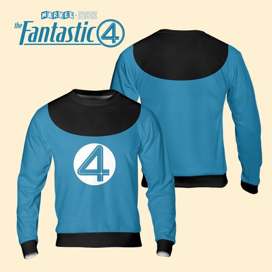 Marvel Fantastic Four First Sweatshirt, The Fantastic Four First Steps Marvel Shirt, Marvel Superheroes Costume Outfit, Marvel Comic Shirt